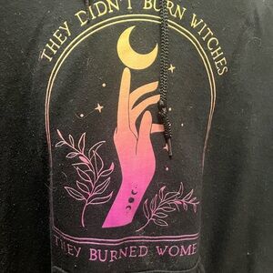 Black Hoodie with Colorful Graphic size m